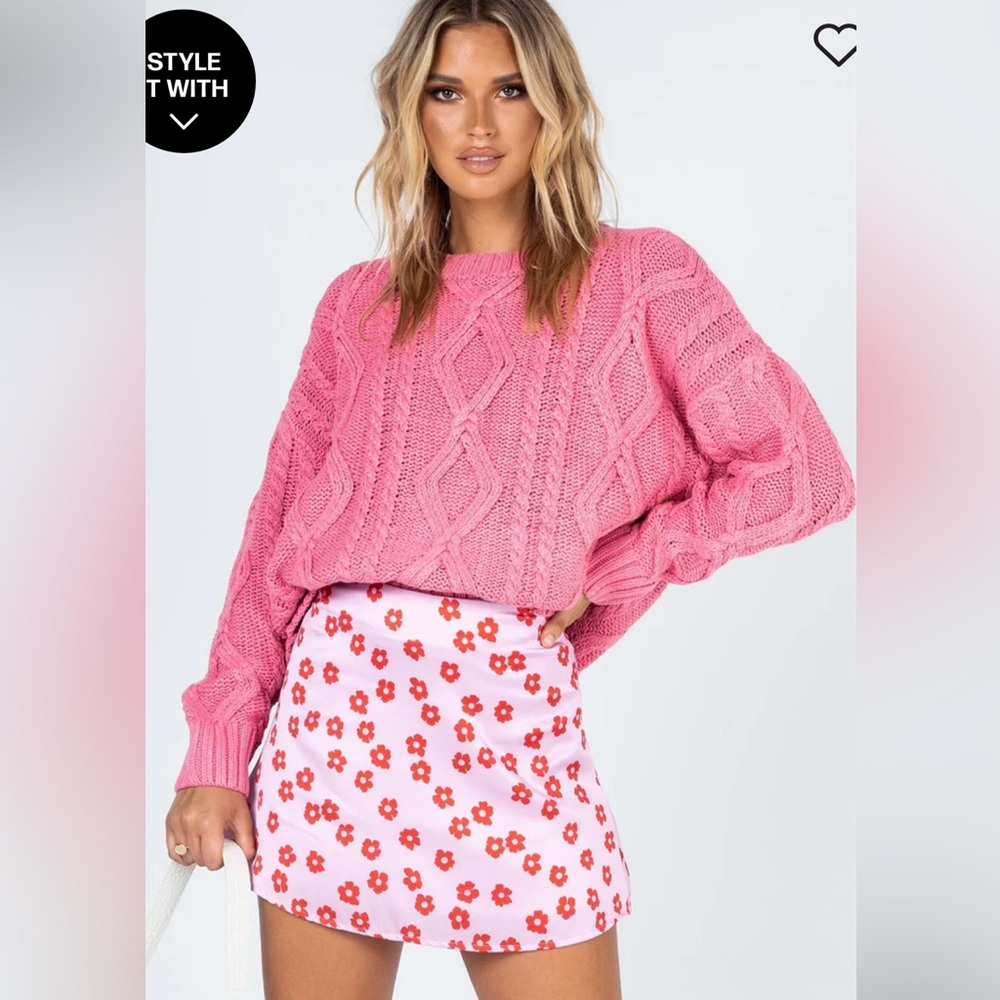 Princess Polly Anaya Oversized Sweater Pink
